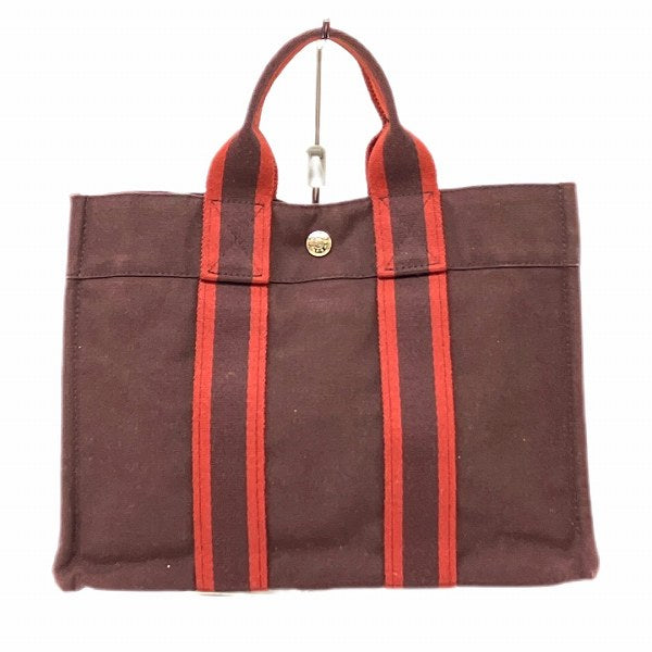 Hermes Canvas Fourre Tout PM Tote Bag in Good Condition