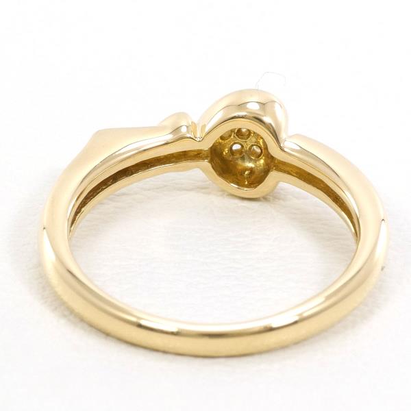 K18 Yellow Gold Diamond Ring 3号 in Excellent Condition