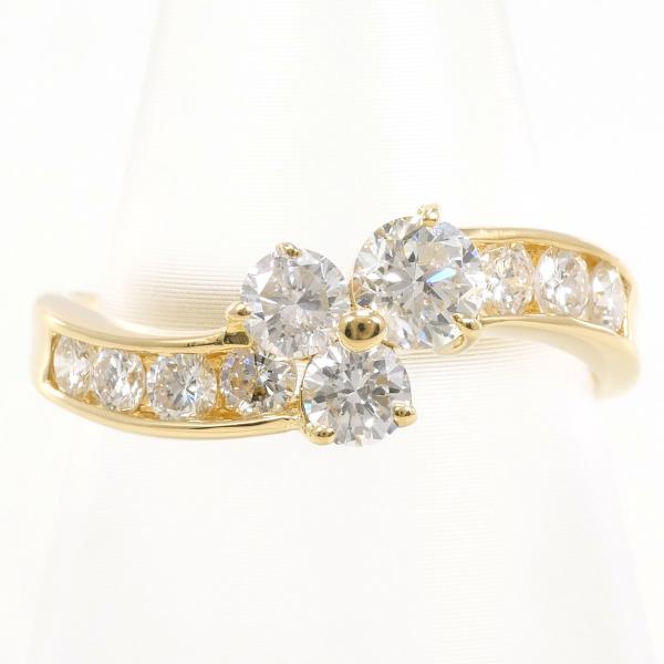 K18 Yellow Gold Diamond Ring 10.5