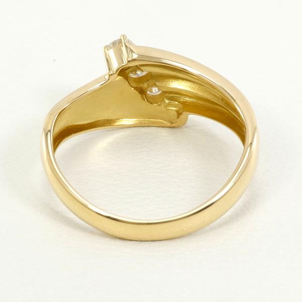 K18 Yellow Gold Diamond Ring 13 in Excellent Condition