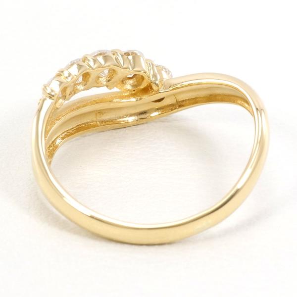 K18 Yellow Gold Diamond Ring 10.5 in Excellent Condition