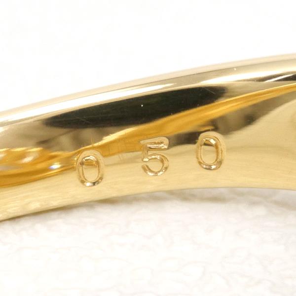 K18 Yellow Gold Diamond Ring 10.5 in Excellent Condition