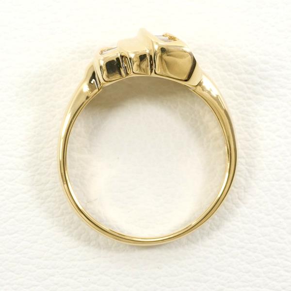 K18 Yellow Gold Diamond Ring 10.5 in Excellent Condition