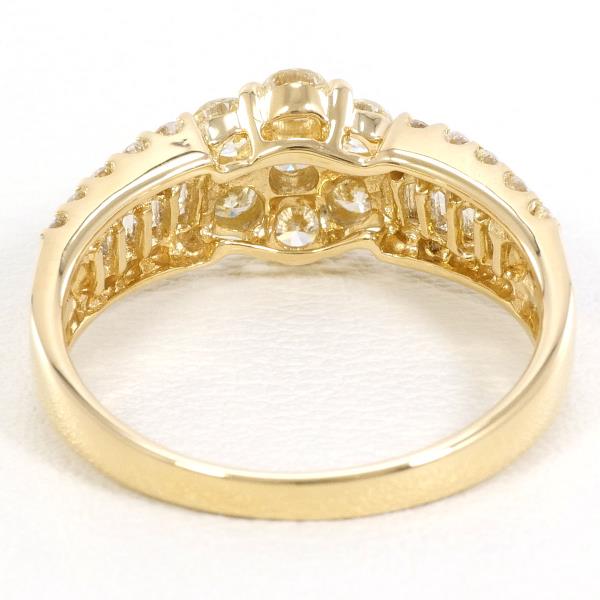 K18 Yellow Gold Diamond Ring 12 in Excellent Condition