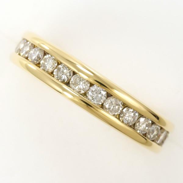 K18 Yellow Gold Diamond Ring 14 in Excellent Condition