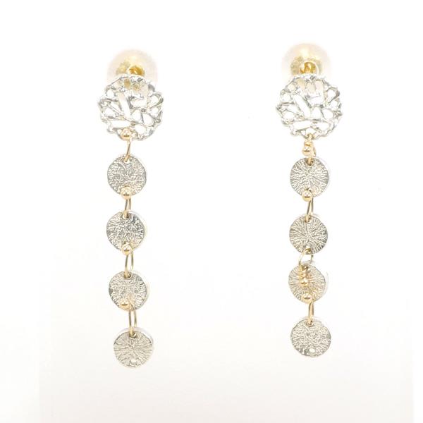 K18 Yellow White Gold Earrings