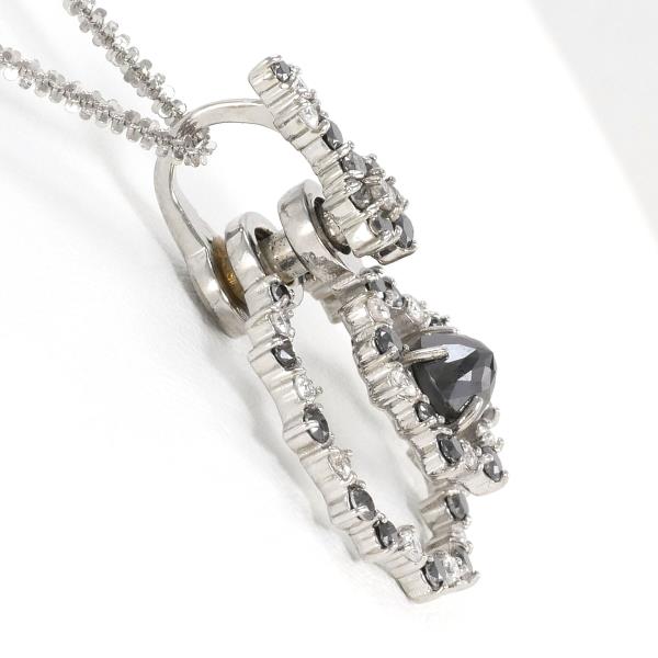 K18 White Gold Black Diamond Necklace