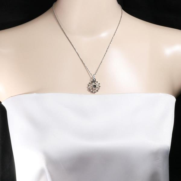 K18 White Gold Black Diamond Necklace