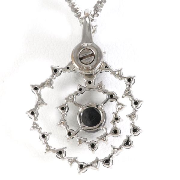 K18 White Gold Black Diamond Necklace