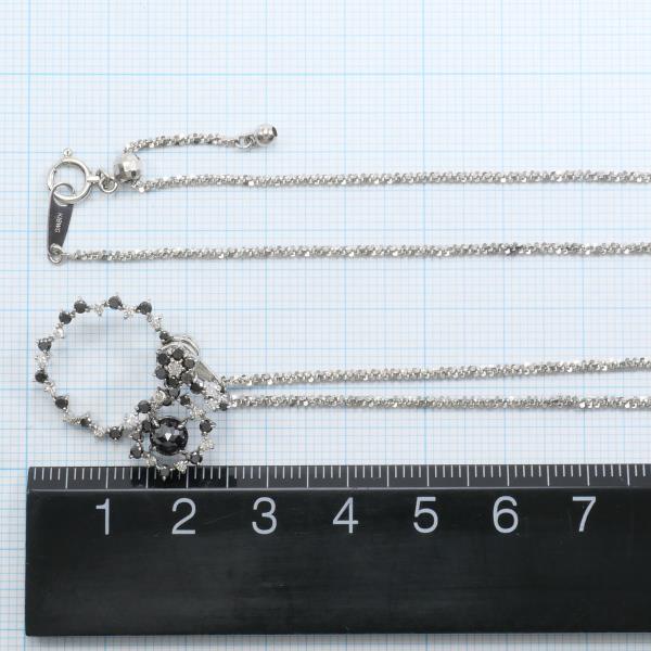 K18 White Gold Black Diamond Necklace