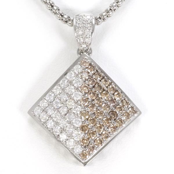 K18 White Gold Diamond Necklace