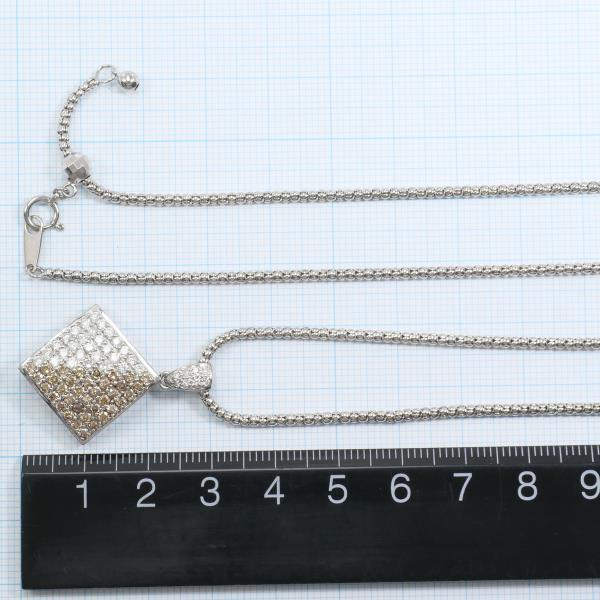 K18 White Gold Diamond Necklace in Excellent Condition