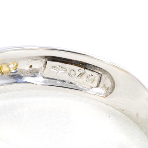 K18 Yellow White Gold Diamond Ring 19.5