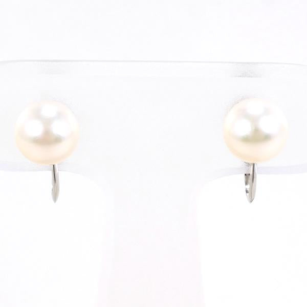 K14 White Gold Pearl Earrings in Excellent Condition