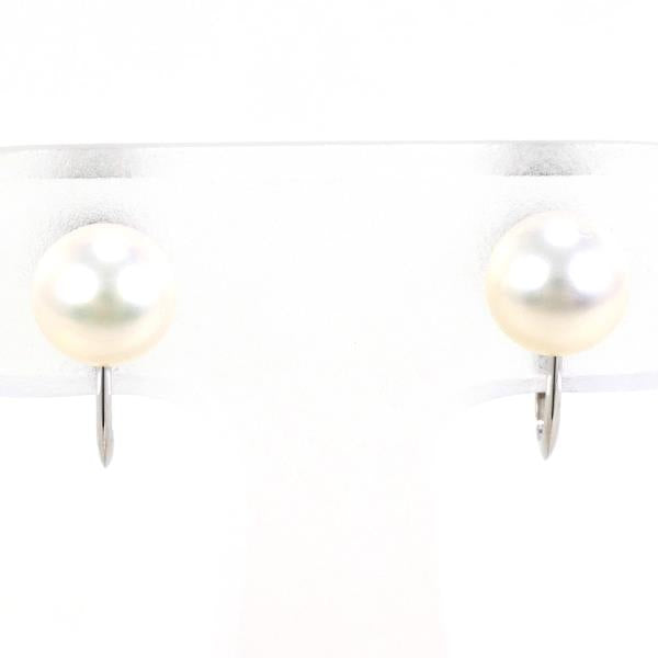 K14 White Gold Pearl Earrings in Excellent Condition