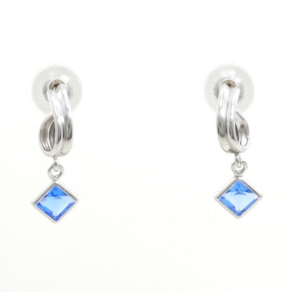 K14 White Gold Earrings with Synthetic Stone