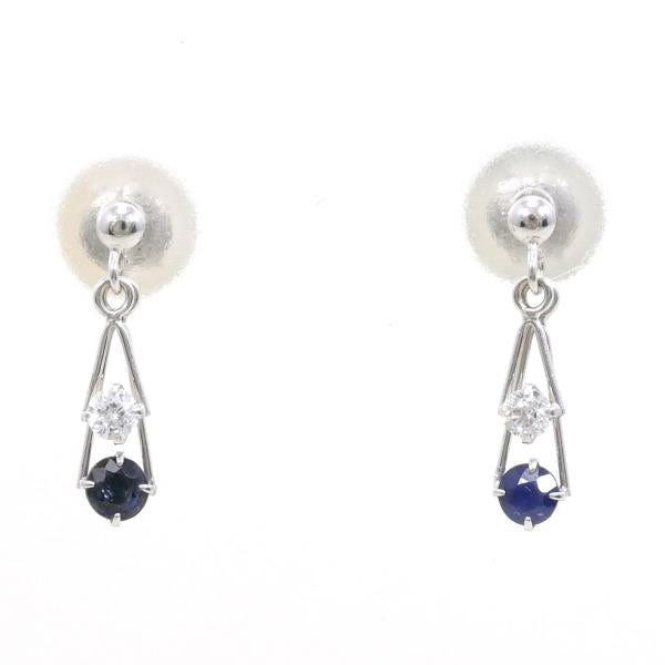 K14 White Gold Sapphire Earrings in Excellent Condition