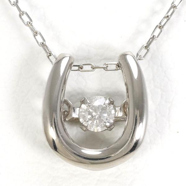 K10 White Gold Diamond Necklace in Excellent Condition