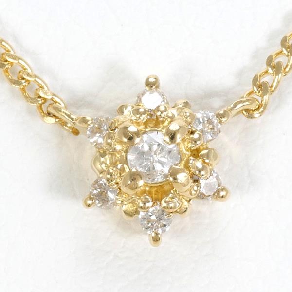 K18 Yellow Gold Diamond Necklace 0.10ct in Excellent Condition