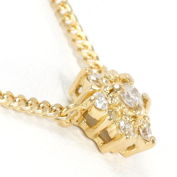 K18 Yellow Gold Diamond Necklace 0.10ct in Excellent Condition