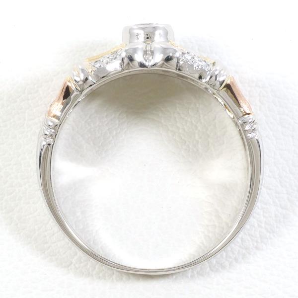 Charade PT900 K18YGPG Diamond Ring in Pristine Condition