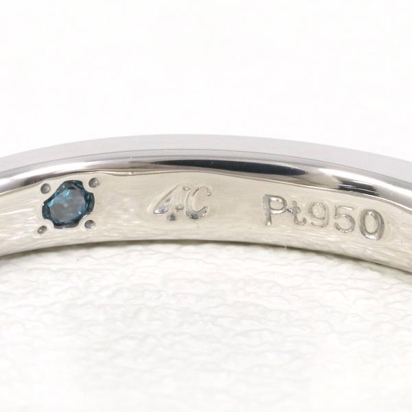 PT950 Platinum Ring with Blue Diamond in Excellent Condition