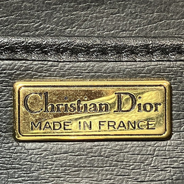 Dior CD Logo Leather Shoulder Bag in Good Condition