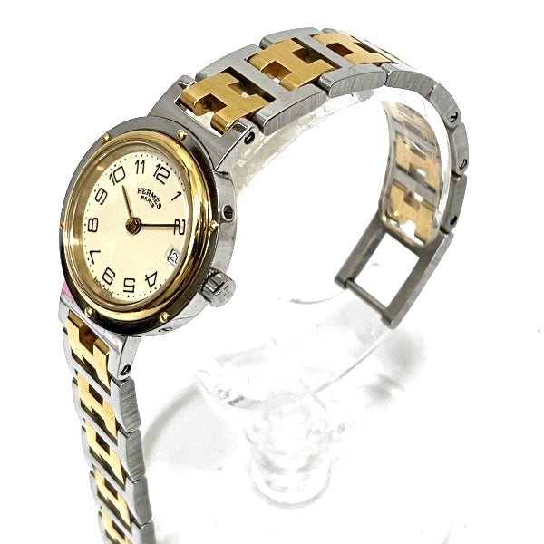 Hermes Clipper Quartz Stainless Steel Ladies Watch in Fair Condition