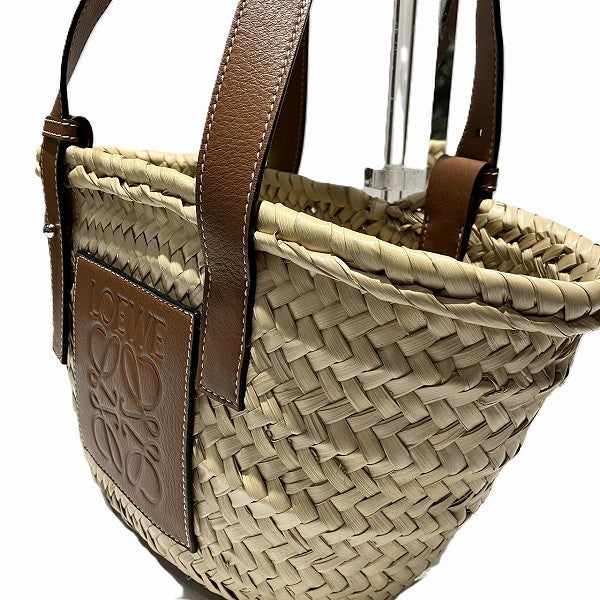 Loewe Raffia Leather Basket Small Tote Bag in Great Condition