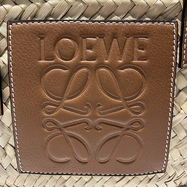 Loewe Raffia Leather Basket Small Tote Bag in Great Condition