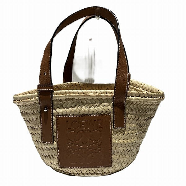 Loewe Raffia Leather Basket Small Tote Bag in Great Condition