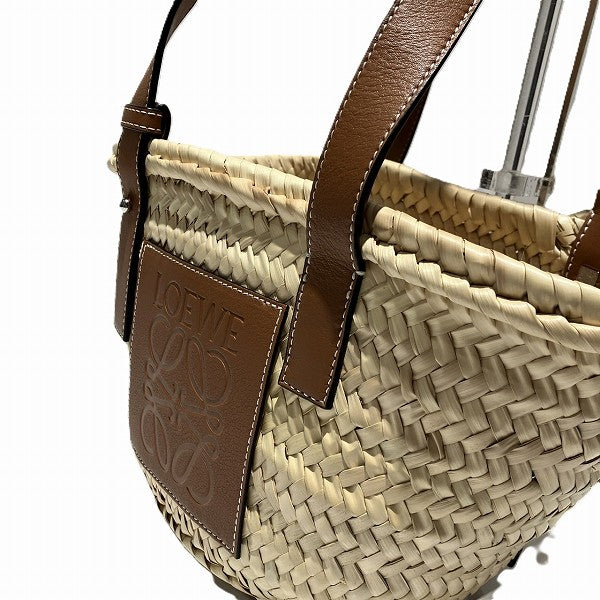 Loewe Raffia Leather Basket Small Tote Bag in Great Condition