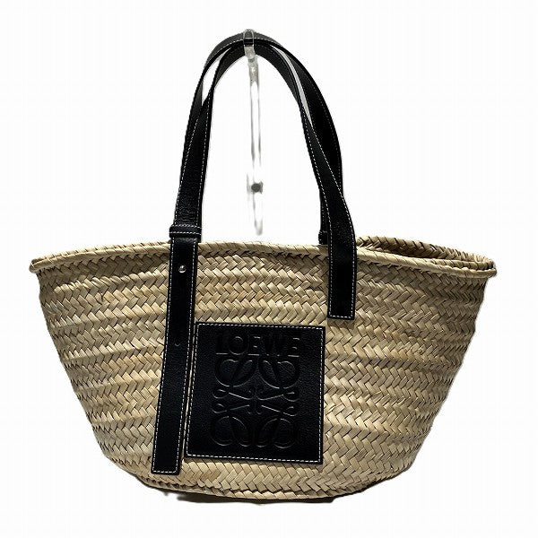 Loewe Raffia Leather Basket Medium Tote Bag in Great Condition