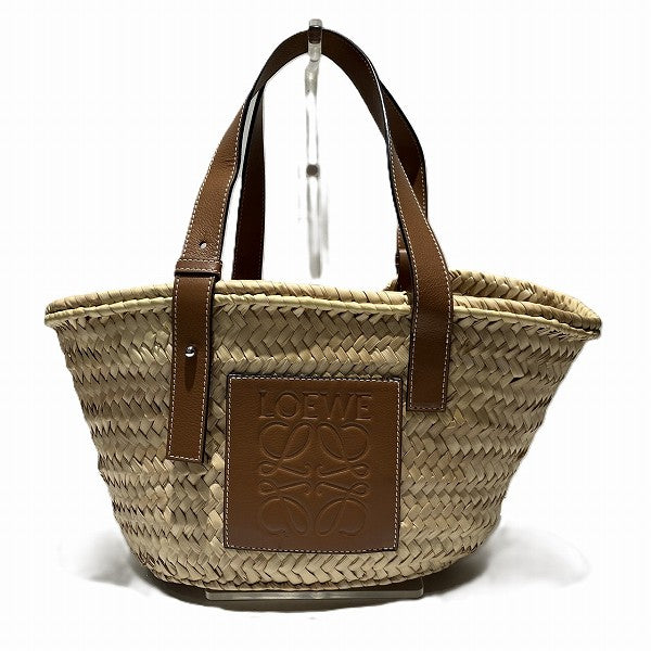 Loewe Raffia Leather Basket Medium Tote Bag in Great Condition