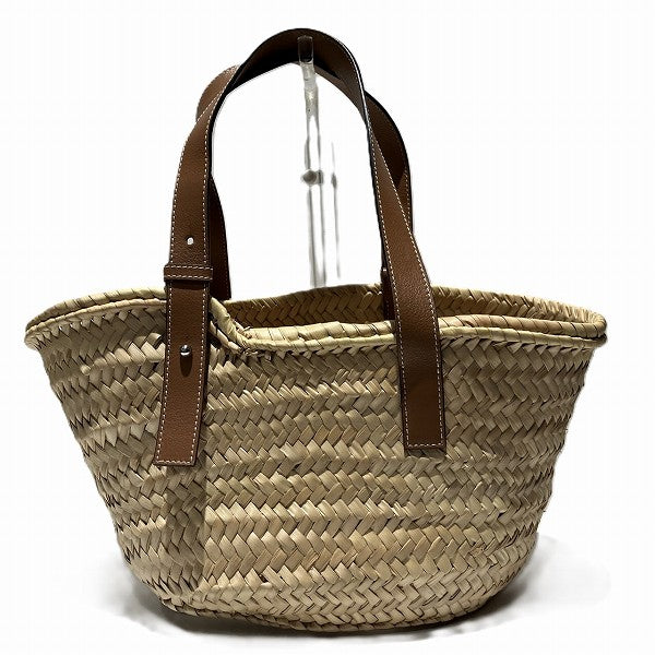 Loewe Raffia Leather Basket Medium Tote Bag in Great Condition