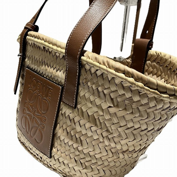 Loewe Raffia Leather Basket Medium Tote Bag in Great Condition