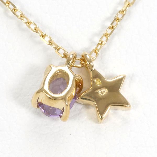 K18 Yellow Gold Amethyst Necklace in Excellent Condition