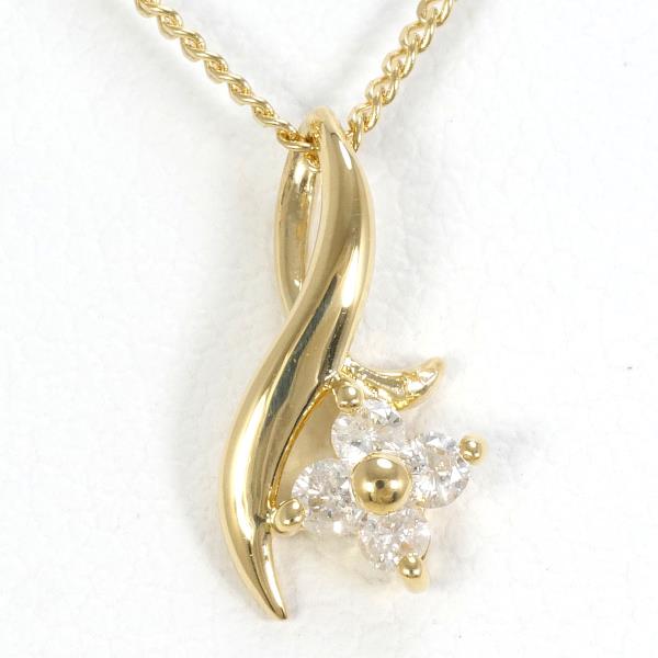 K18 Yellow Gold Diamond Necklace 0.08ct