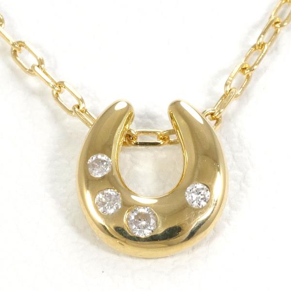 K18 Yellow Gold Diamond Necklace 0.02ct in Excellent Condition