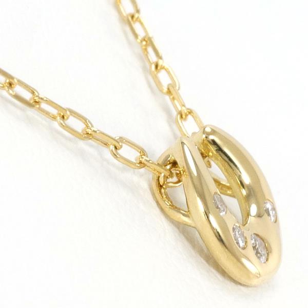 K18 Yellow Gold Diamond Necklace 0.02ct in Pristine Condition