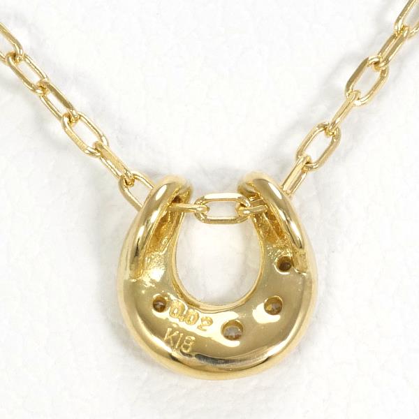 K18 Yellow Gold Diamond Necklace 0.02ct in Pristine Condition