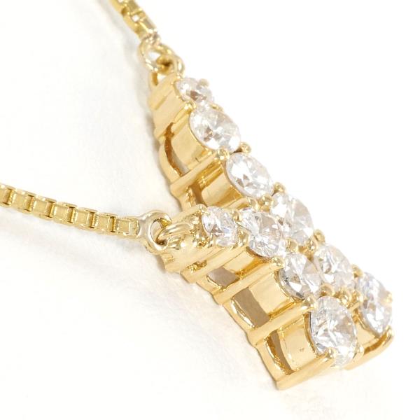 K18 Yellow Gold Diamond Necklace in Excellent Condition