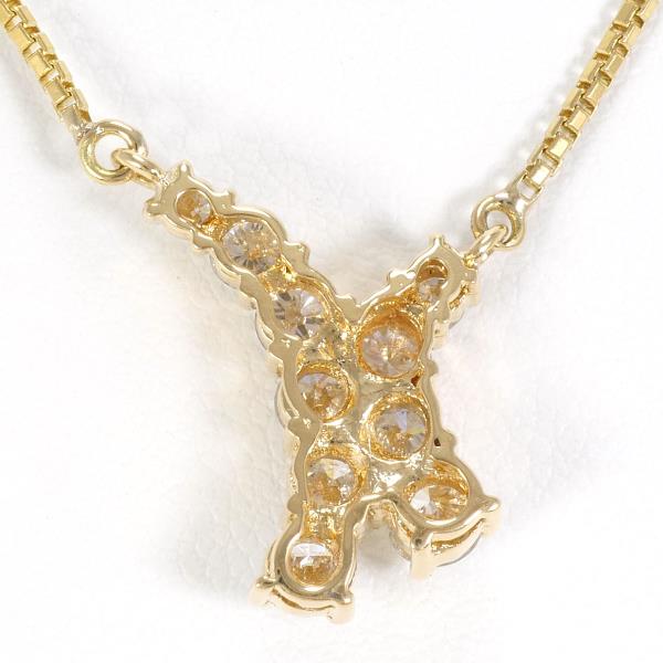 K18 Yellow Gold Diamond Necklace in Excellent Condition