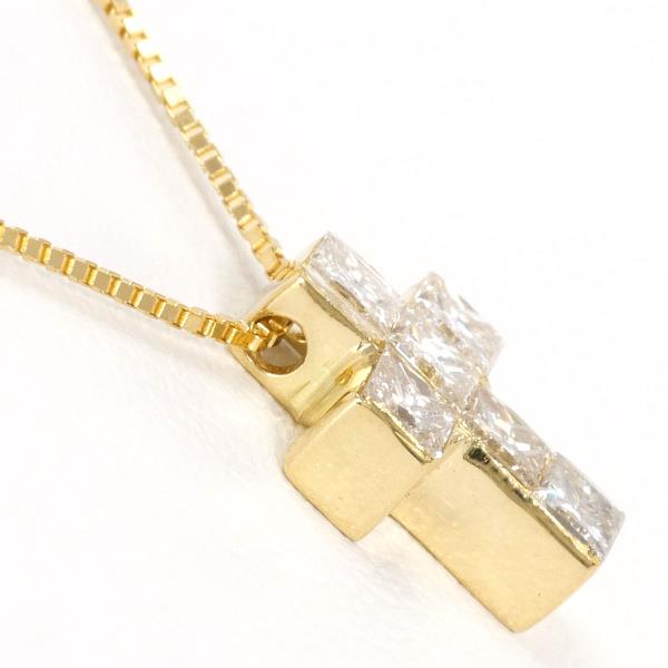 K18 Yellow Gold Diamond Necklace 0.45ct in Excellent Condition