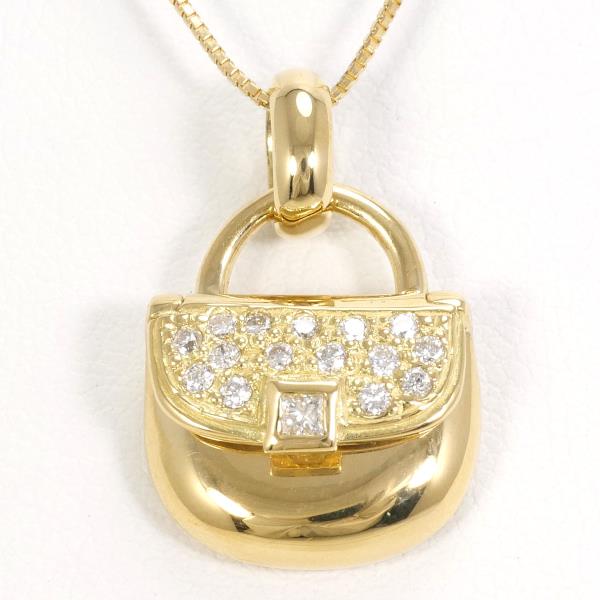 K18 Yellow Gold Diamond Necklace 0.12ct