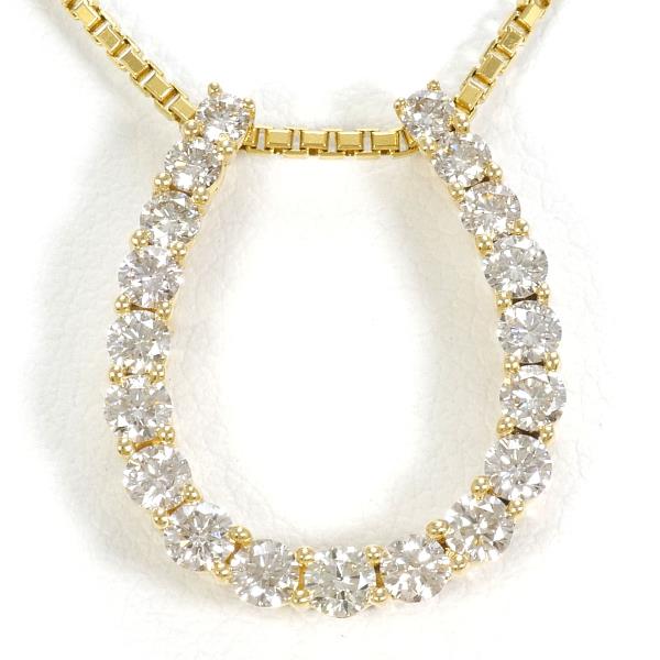 K18 Yellow Gold Diamond Necklace in Excellent Condition