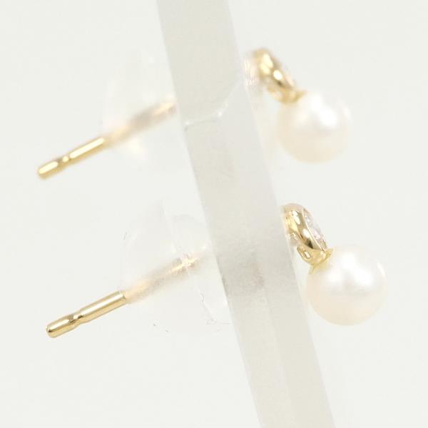 K18 Yellow Gold Pearl Earrings