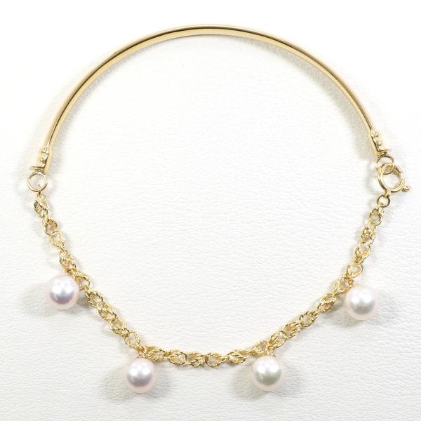 K18 Yellow Gold Imitation Pearl Bracelet