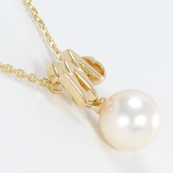 K18 Yellow Gold Pearl Necklace in Pristine Condition