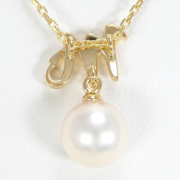 K18 Yellow Gold Pearl Necklace in Pristine Condition